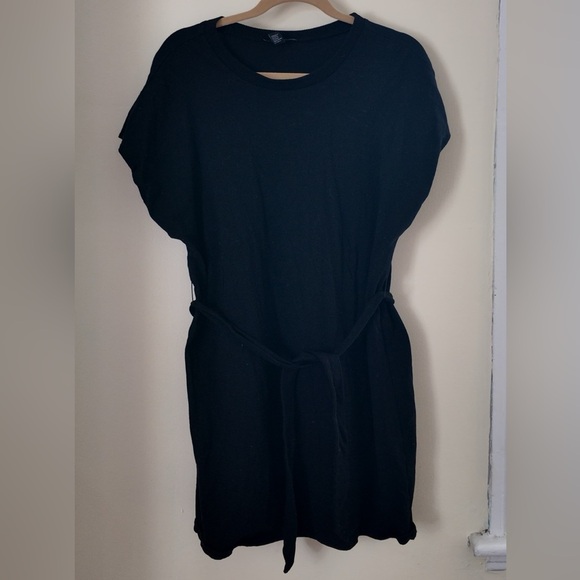 Black Mini Dress w/ Drawstring | Size L - Picture 1 of 8